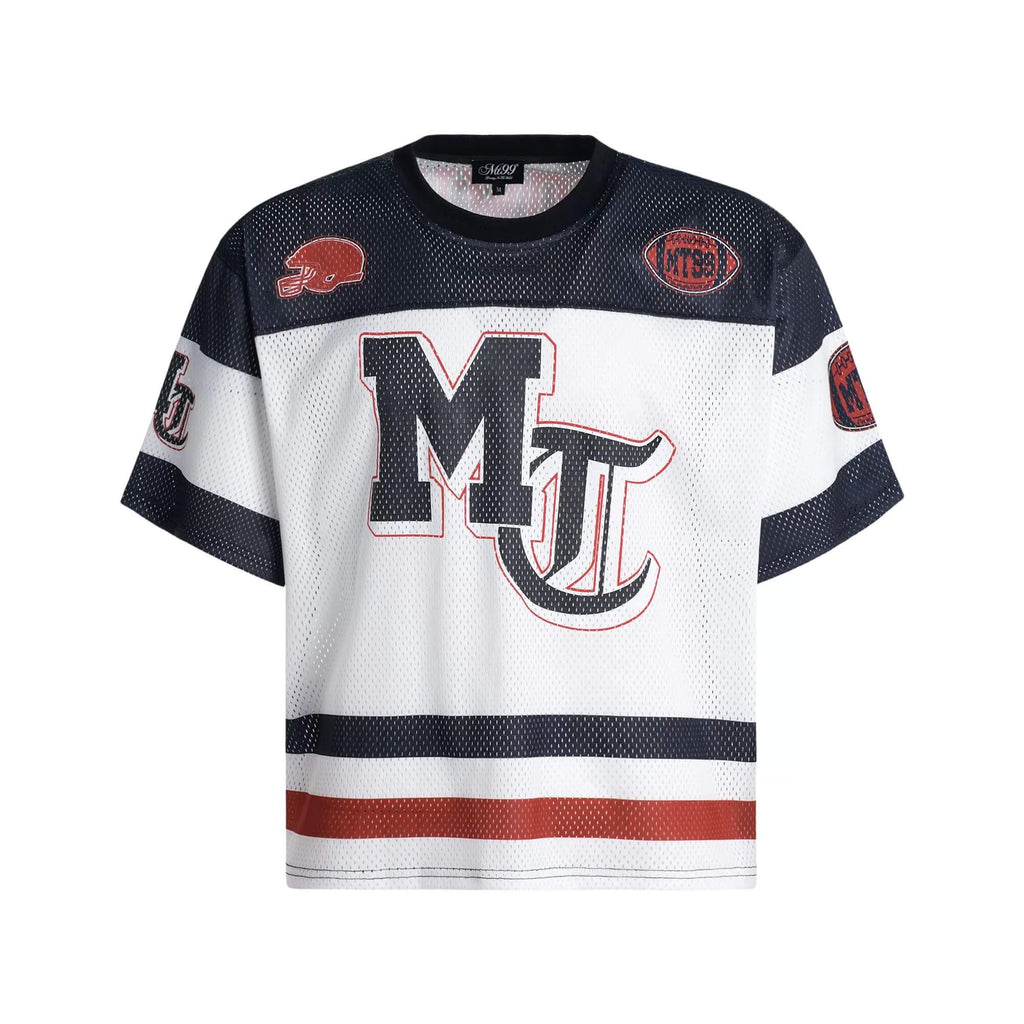 F3F Select Football Print Color Block Mesh Short Sleeve Jersey