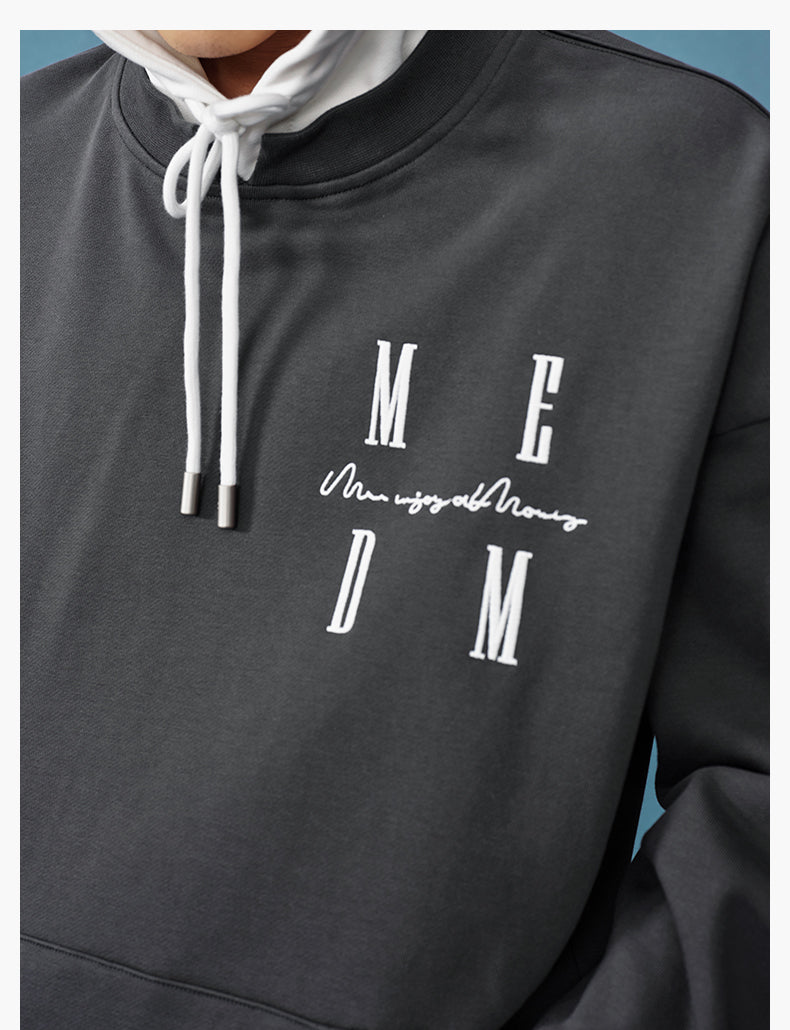 MEDM Layered Look Color Block Hoodie