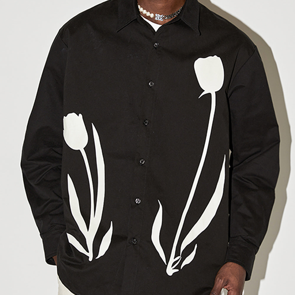 EMPTY REFERENCE Tulip Print Long Sleeved Shirt