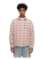 ANTIDOTE Destroyed Plaid Long-Sleeve Shirt