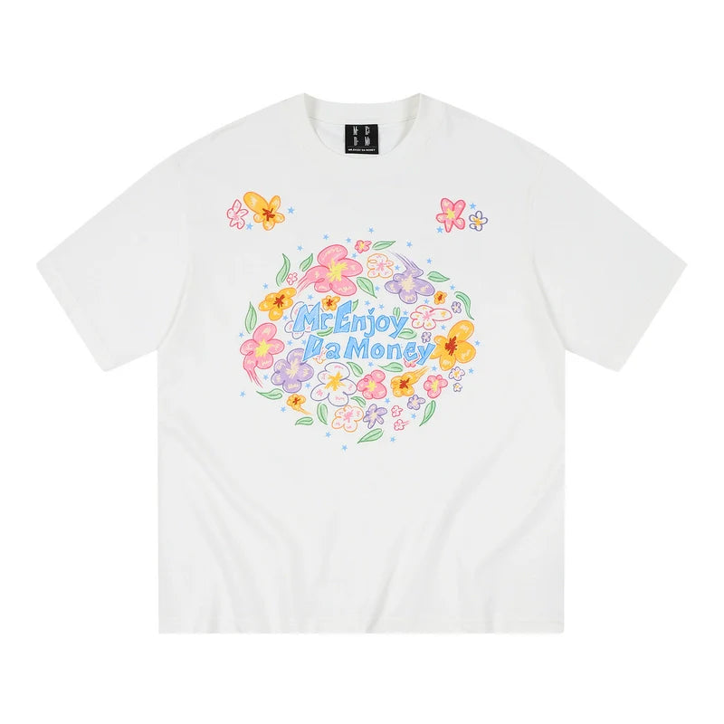 MEDM Graffiti Flower Print Tee