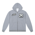 MEDM Towel Applique Embroidery Zip-Up Hoodie
