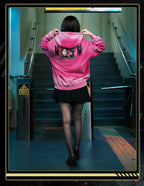 MEDM × Jujutsu Kaisen Washed Character Print Embroidered Zip Up Hoodie