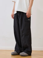 Harsh and Cruel Pleated Pocket Patchwork Cargo Pants