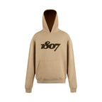 1807 Leopard Print Applique Embroidery Hoodie