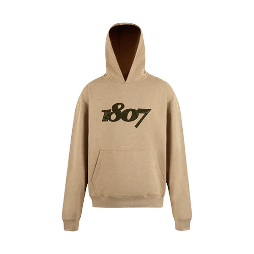 1807 Leopard Print Applique Embroidery Hoodie