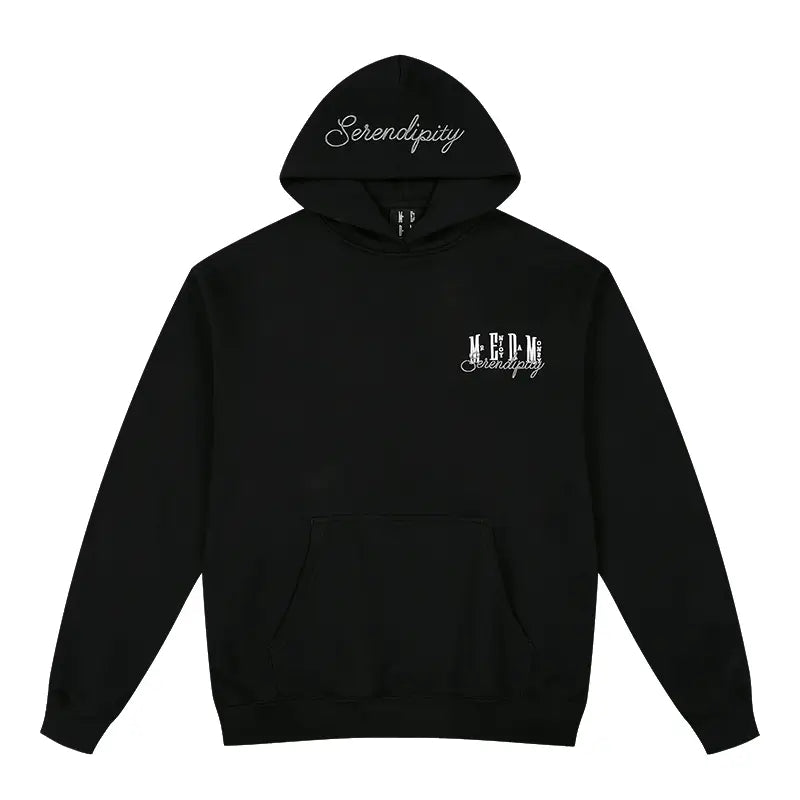 MEDM Basic One Point Embroidered Logo Oversized Hoodie