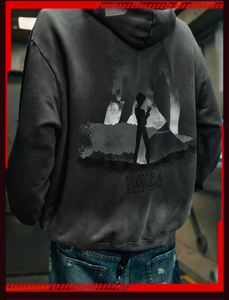 MEDM x EVA Evangelion Washed Zip-Up Hoodie