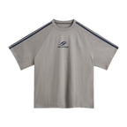 JHYQ Striped Shoulder Logo Printing Tee