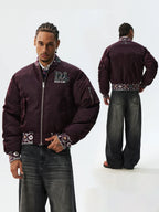 MEDM Ethnic Trim MA-1 Bomber Jacket