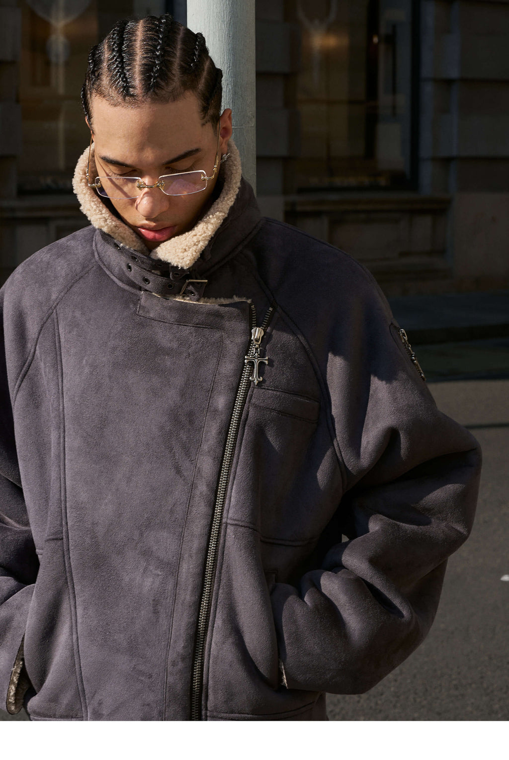 STEEPC Suede Shearling Jacket