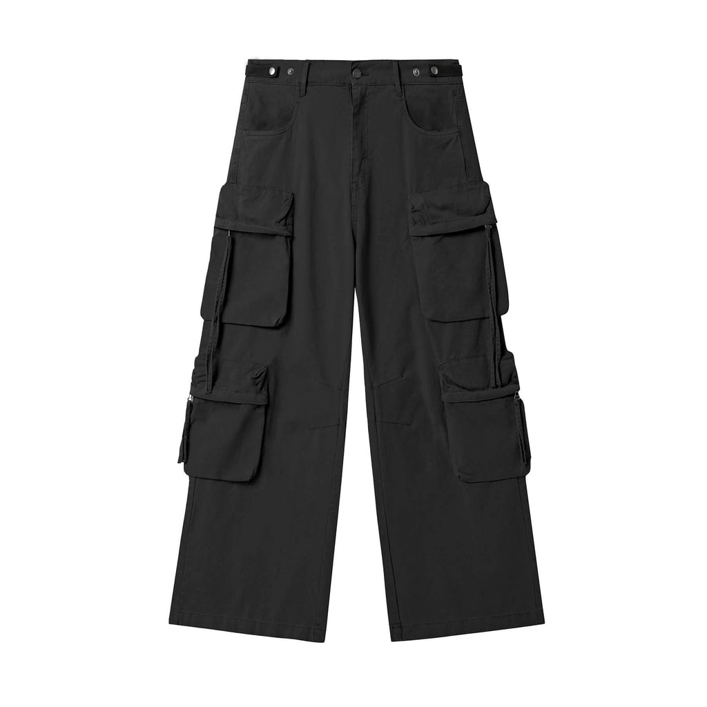 JHYQ Large Multi Pocket Washed Baggy Cargo Pants