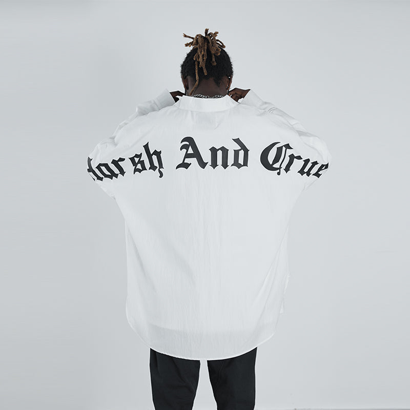 Harsh and Cruel Large Letters Logo Long Sleeved Shirt