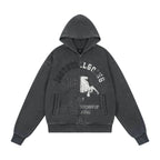 1807 Pegasus Wash Fade Zip Up Hoodie