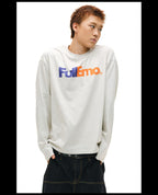 NOVACAM Vintage Playful Logo Long Sleeve Tee