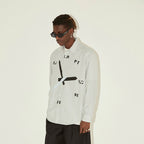 EMPTY REFERENCE Striped Clock Long Sleeve Shirt