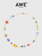 AWE Colorful Love Heart Beaded Pearl Necklace