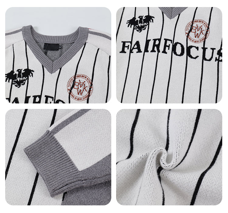 F3F Select Soccer Club Design V-neck Knit Sweater