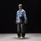 Labt Washed Flannel Plaid Long Sleeve Pocket Shirt