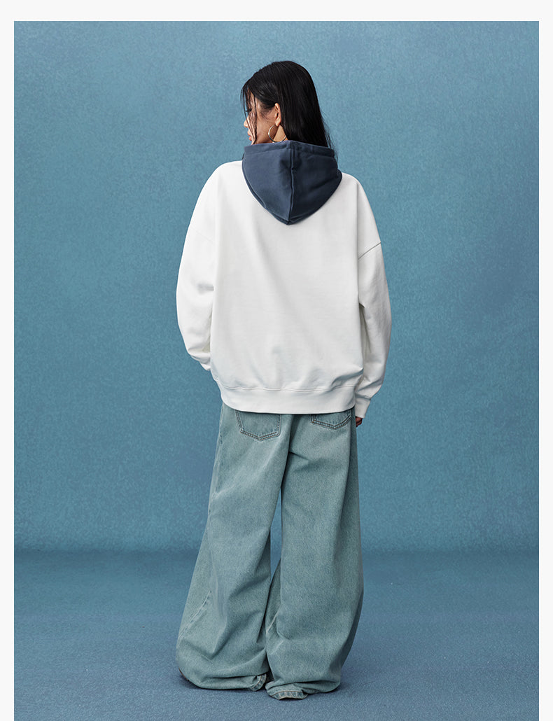 MEDM Layered Look Color Block Hoodie