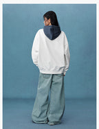 MEDM Layered Look Color Block Hoodie