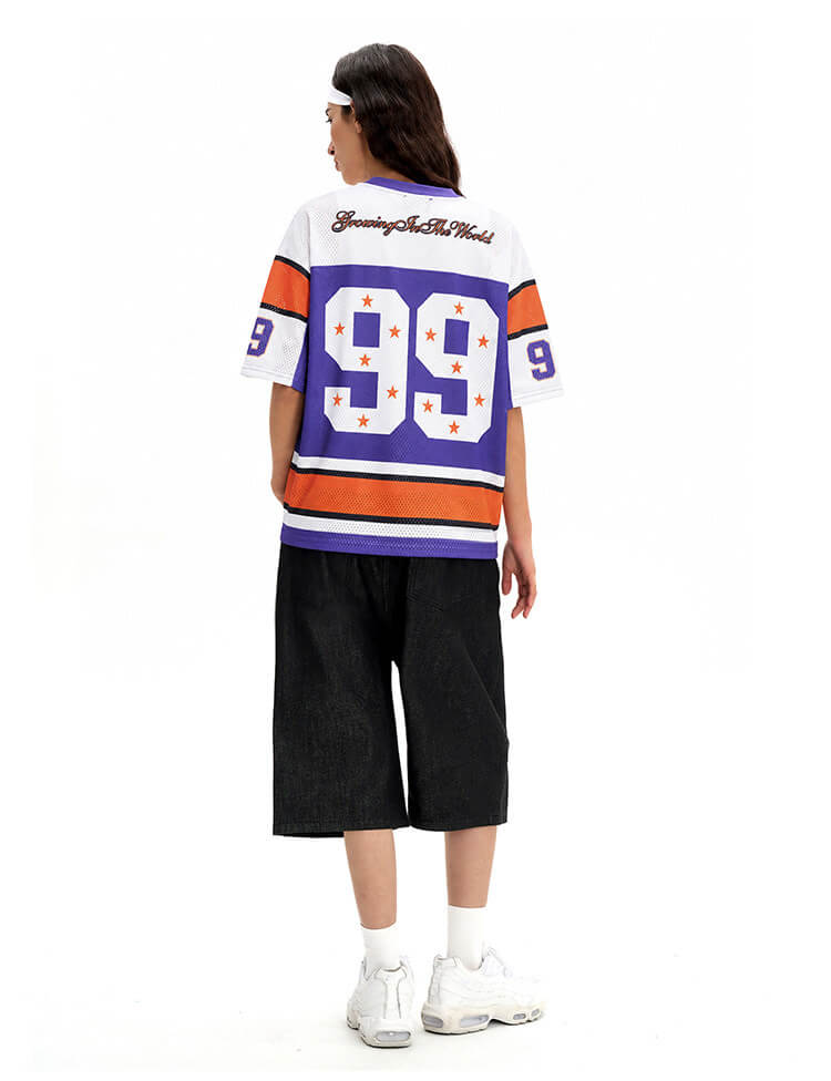 F3F Select Star 99 Numbering Color Block Mesh Short Sleeve Jersey