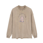 JHYQ Portrait Print Long Sleeved Tee