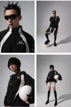 Labt Contrast Stitch Nylon Track Jacket