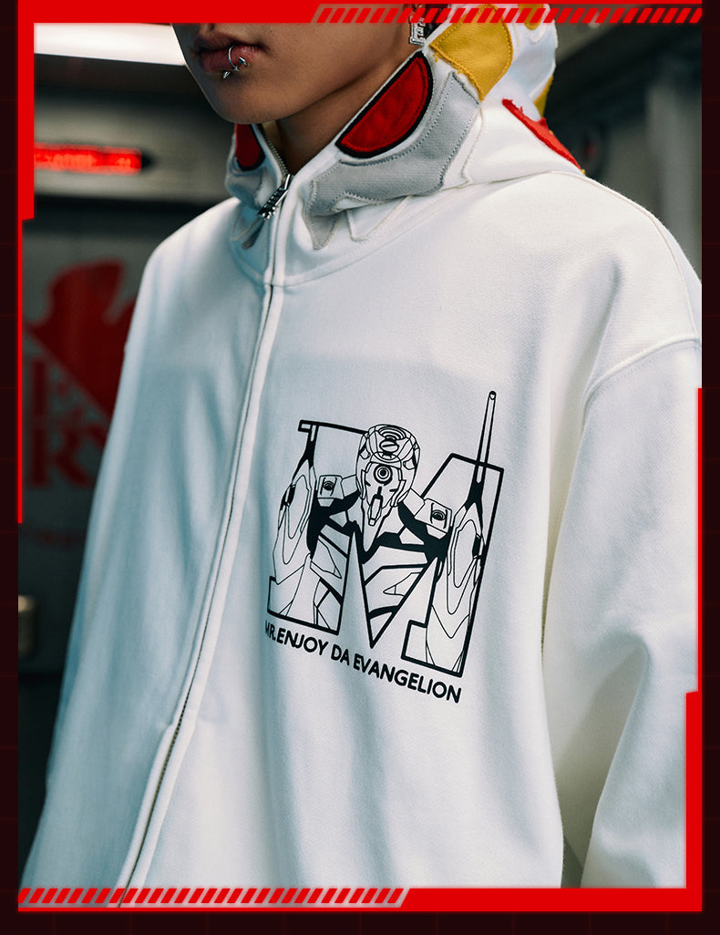 MEDM x EVA Unit-00, Unit-01, Unit-02 Mecha Design Zip-Up Hoodie