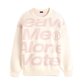 VOTE Irregular Hole Loose Knit Sweater