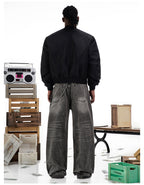 F3F Select Smoky Gray Washed Baggy Jeans