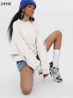 JHYQ Basic Logo Embroidered Heavyweight Sweater