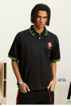 Small Town Kid Ethnic Pattern Jacquard Polo Shirt