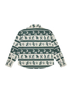 EVILKNIGHT(EK) Ethnic Print Striped Long Sleeve Shirt