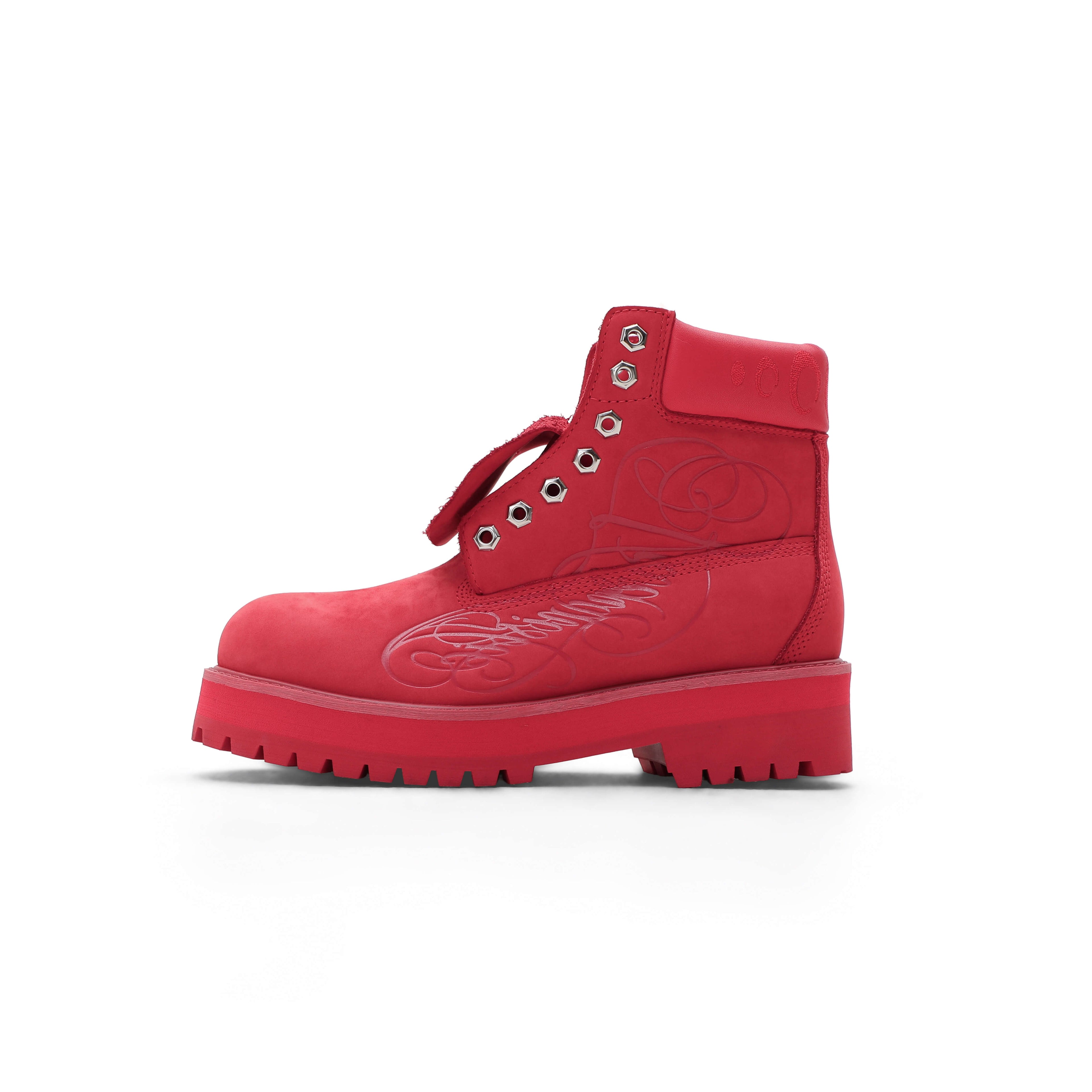 KARMANISTIC Nubuck Leather Embroidered Work Boots
