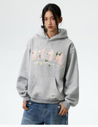 MEDM Mini Patchwork Floral Embroidered Hoodie