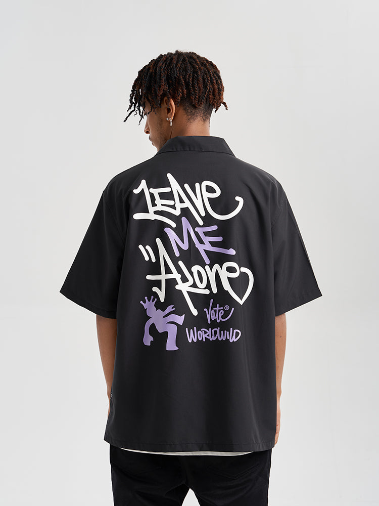 VOTE Leave Me Alone Cuban Shirt