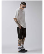 F2CE Badge Embroidered Side Stripe Sweat Shorts
