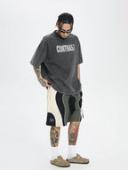 F2CE Stitching Contrast Color Nylon Basketball Shorts