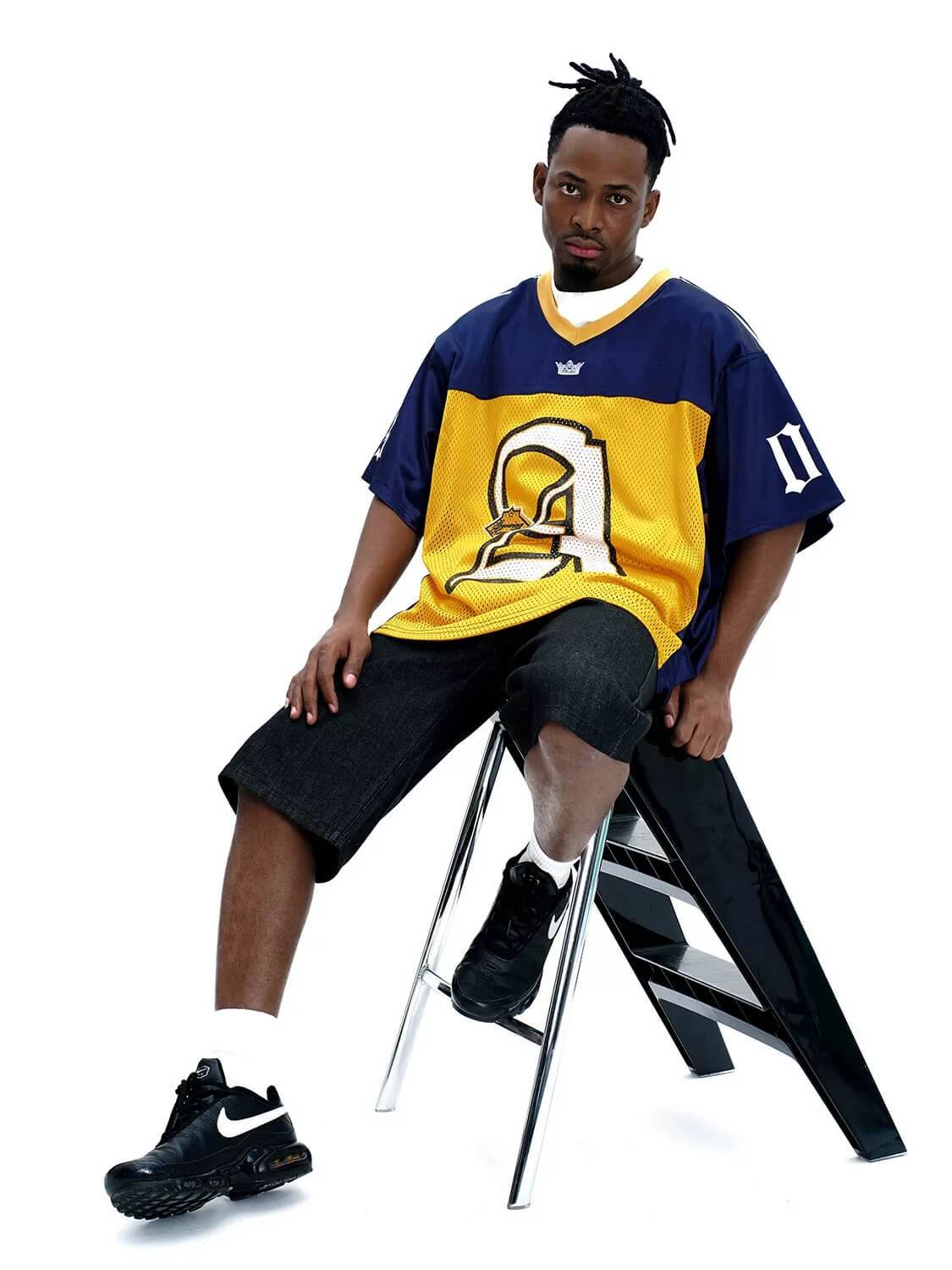 F3F Select Big Letter A Color Block Mesh Short Sleeve Jersey
