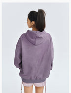 MEDM Basic Letter Logo Suede Hoodie