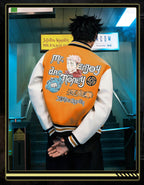MEDM × Jujutsu Kaisen Character Patch Varsity Jacket