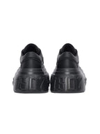1807 INF-008 Gothic Lace Up PU Leather Chunky Sneakers