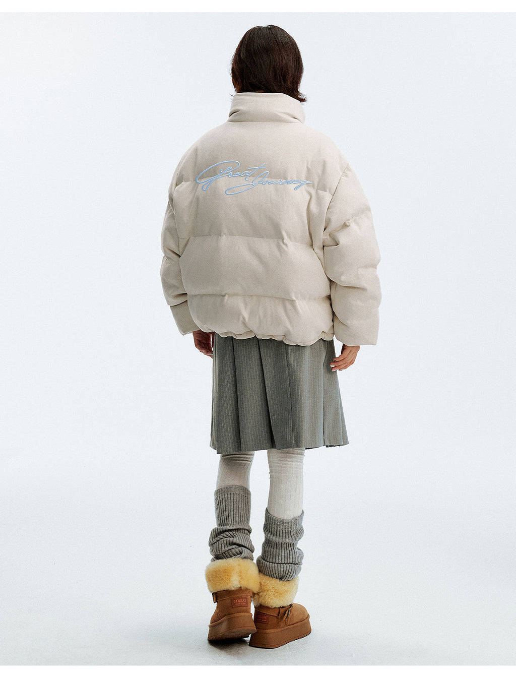 MEDM Suede 3D Embroidered Down Jacket