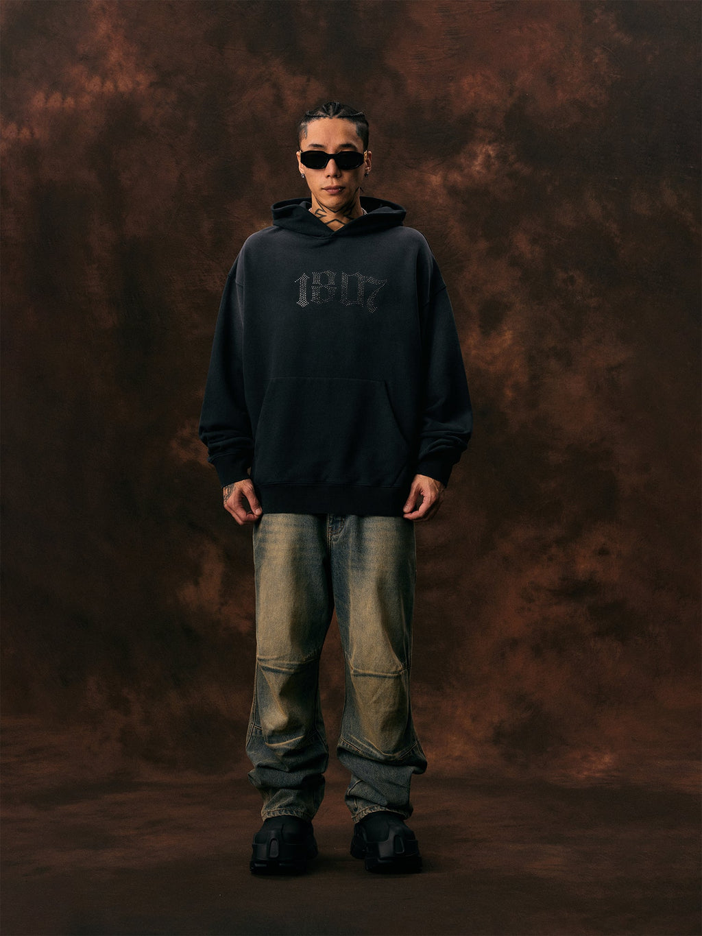 1807 Logo Rhinestone Hoodie