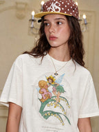 YADcrew Puppy and Fairy Print Tee