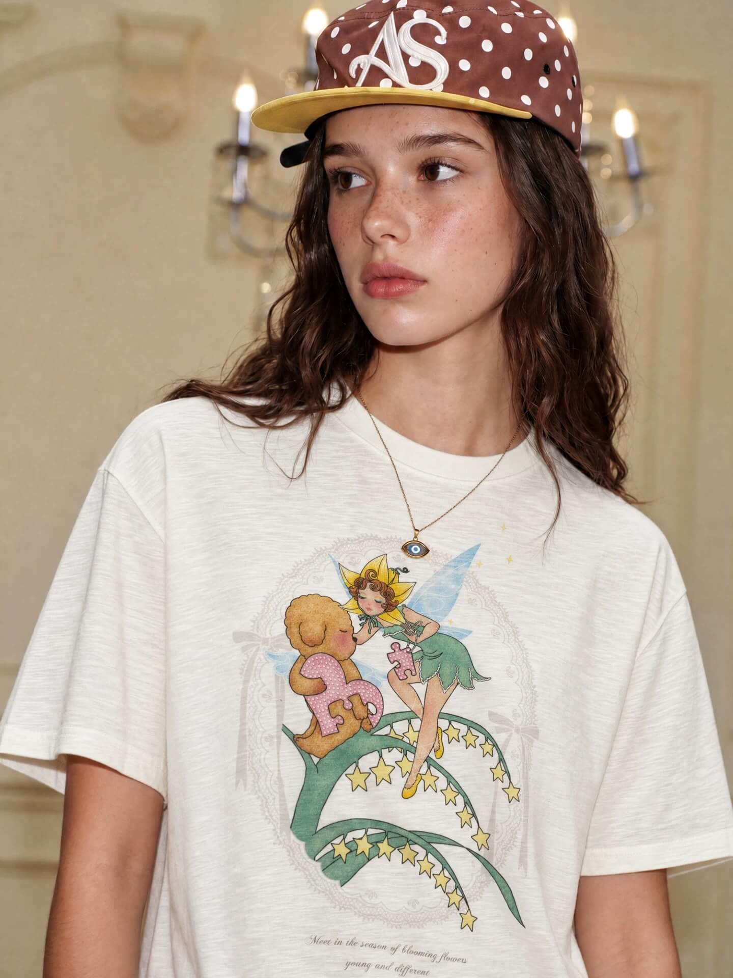 YADcrew Puppy and Fairy Print Tee