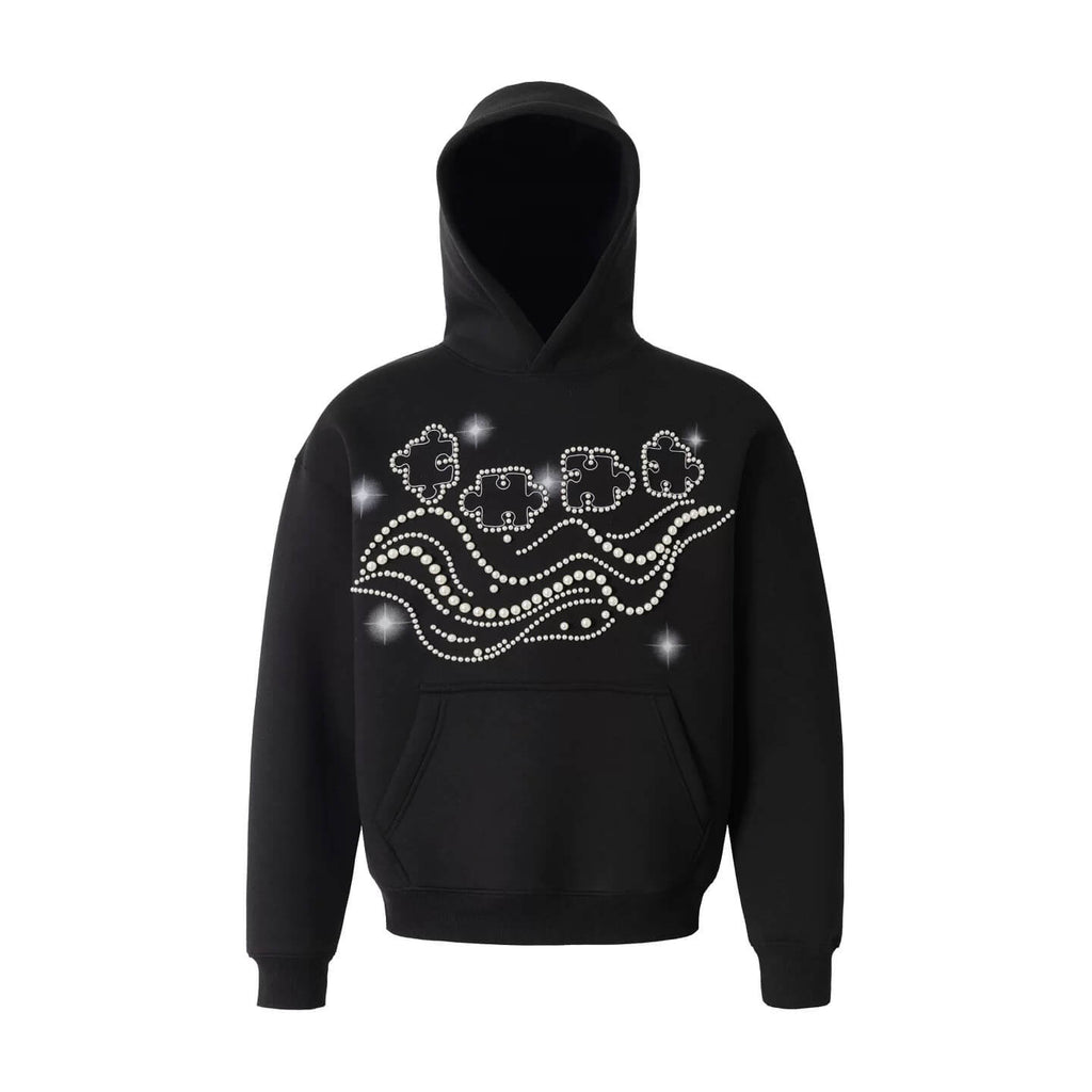 YADcrew x BIPOLAR Puzzle Pearl Embroidered Hoodie