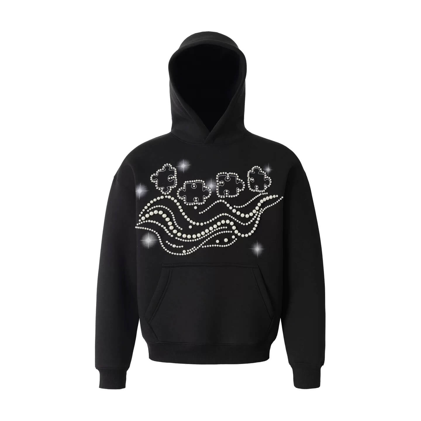 YADcrew x BIPOLAR Puzzle Pearl Embroidered Hoodie