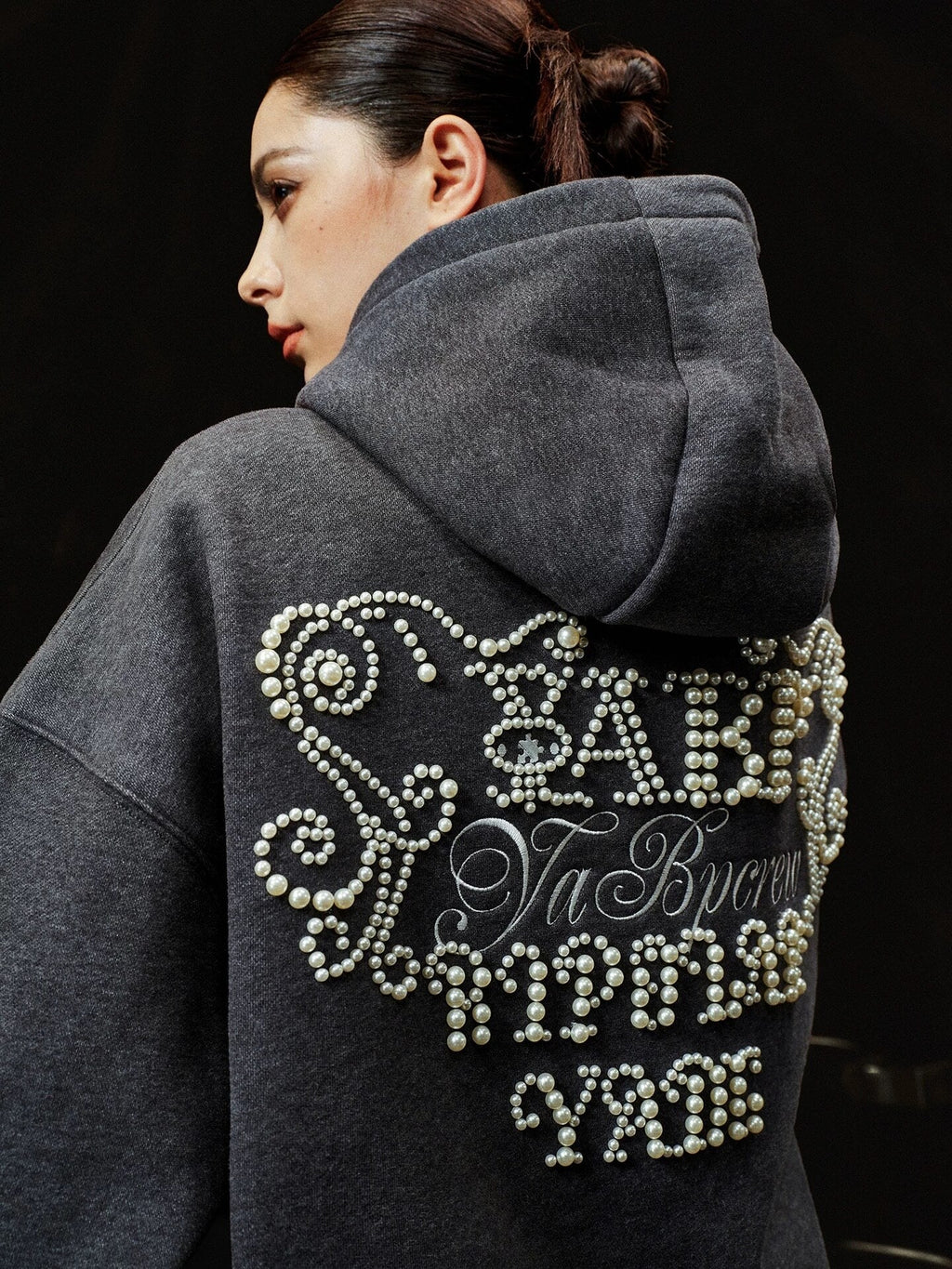 YADcrew x BIPOLAR Logo Pearl Embroidered Hoodie